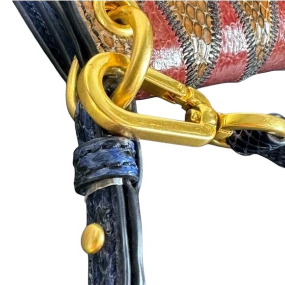 Tory Burch Snakeskin Suede Flap Crossbody & Zip Around Continental Wallet COA - Picture 11 of 17